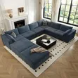 6-Seater U-Shaped Sofa Sets - Any Colour/Material - 1