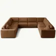6-Seater U-Shaped Sofa Sets - Any Colour/Material - 2