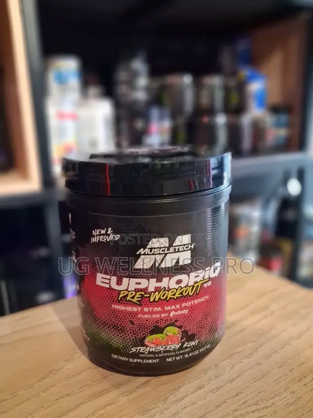 MuscleTech EuphoriQ Pre-Workout V2 437g Strawberry Kiwi - 1