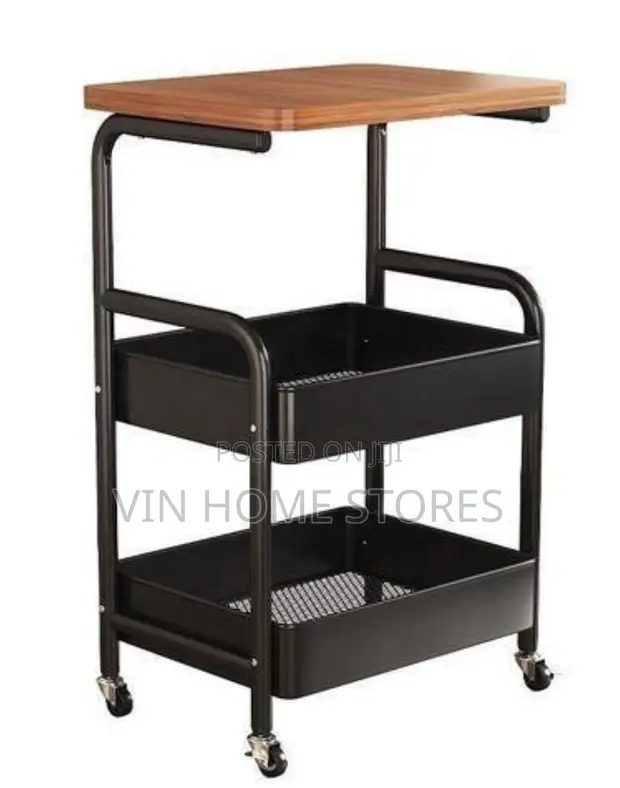 3 Tier Multifunctional Rolling Utility Cart Trolley - 1