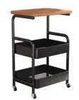 3 Tier Multifunctional Rolling Utility Cart Trolley - 1