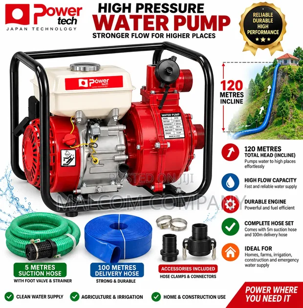 High Pressure Water Pump (10 HP) with Accessories - 1