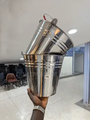 10 Litre Metallic Buckets (Stainless Steel)