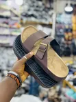 Grey Double-Strap Comfort Sandals - 3
