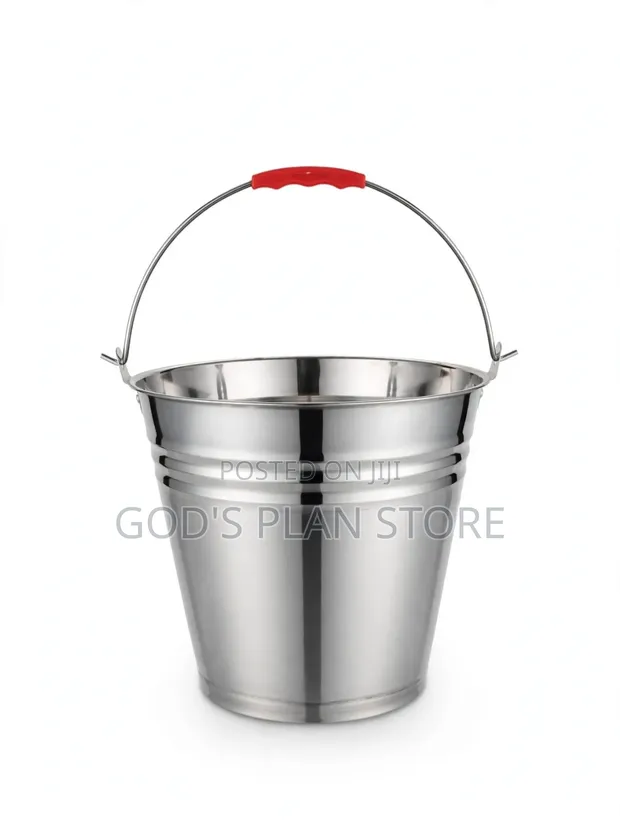 Multifunctional 10L Stainless Steel Buckets (Brand New) - 1