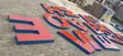 3D Bright Orange Hotel Signs - 1