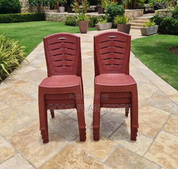 Brand New Plastic Garden Chairs (Set of 1) - 1