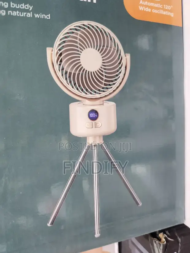 Rechargeable Standing Fan with Tripod Legs - 1