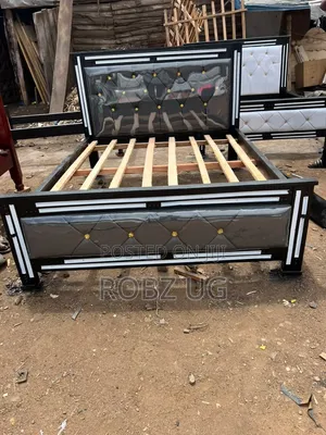 Grey Leather Bed 5x6