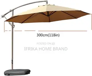 Offset Cantilever Patio Umbrella - 3m x 3m Double-Tier Canopy