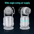Mist Spray Desk Fan - Rocket Shape with LED Effects - 1
