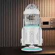 Mist Spray Desk Fan - Rocket Shape with LED Effects - 2