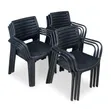 Plastic Slat Arm Chairs for Garden, Beach, Bar - 2