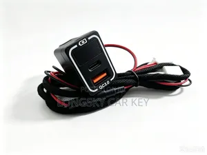 Dual USB Car Charger Socket (USB-C & QC3.0)