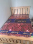 5x6 Wooden Bed Frame - Hardwood - 2