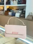 Handbag with Textured Faux-Leather and Metallic Accent - 2