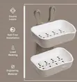 Wall Mounted Soap Dish Holder - Bathroom Kitchen - 4