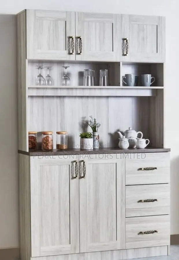 Stand Alone Wooden Effect Kitchen Cupboards - 1