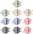 3-Arm Swivel Wall Hooks - Punch-Free Adhesive - 1