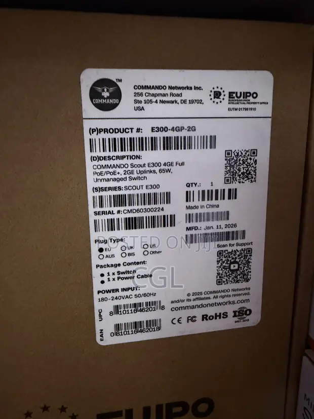 Commando E300-4gp-2g 4-Port PoE Gigabit Switch - 1