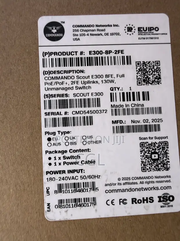Commando E300-8p-2fe Full Poe 8-Port Switch - 1