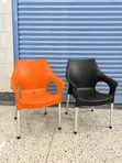 VIP Stackable Plastic Chairs with Steel Stands - 1