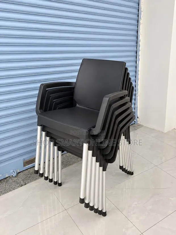 1pc Original Outdoor Plastic Chairs with Armrests - 1
