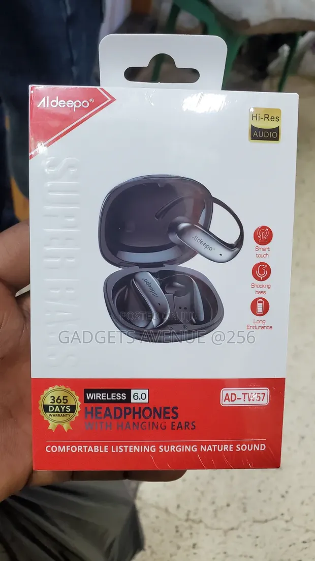 Aldeepo AD-TW57 Wireless Earbuds with Ear-Hook - 1
