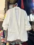 Ladies Black Cotton Blazer - Size M - 1
