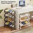 4-Tier Shoe Rack with Wheels - 1