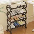4-Tier Shoe Rack with Wheels - 2
