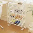 4-Tier Shoe Rack with Wheels - 5