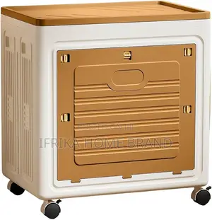 95L Plastic Storage Cabinet with Wheels, Stackable