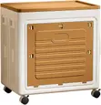 95L Plastic Storage Cabinet with Wheels, Stackable - 1
