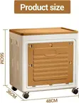 95L Plastic Storage Cabinet with Wheels, Stackable - 5