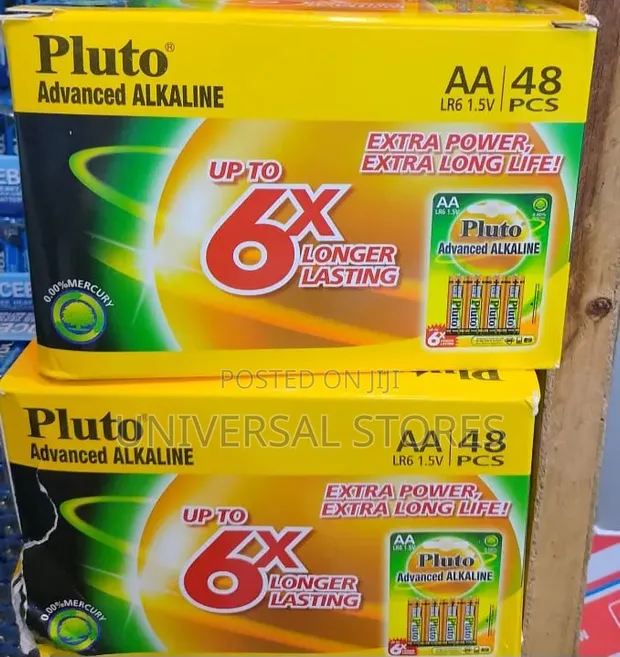 Pluto Advanced Alkaline AA Batteries (48 Pieces) - 1