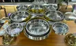 8pcs Rotating Round Serving Dishes - Gold - 1