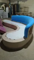 Semi Circle Curved Sofa Couches - Any Colour - 2