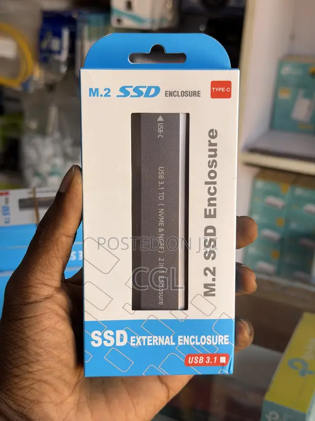 2-in-1 NVMe & NGFF M.2 External SSD Enclosure Type-C - 1