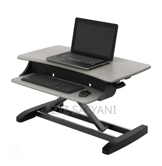 EleTab Sit Stand Desk Converter - Black - 1