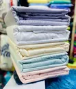 Cotton Bedsheet Sets with Invisible Satin Stripes - 1