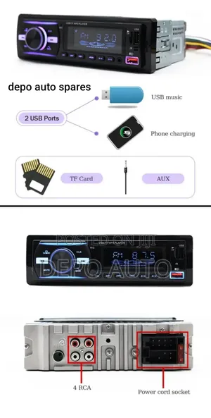 Universal Car Radio with Flash & Memory