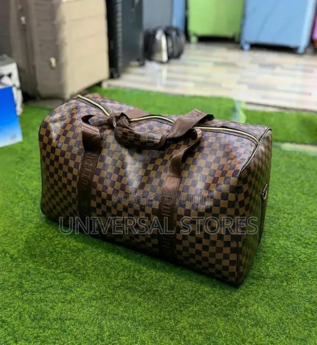 Original Leather Travel Bag with Double Straps & Water Resistant Gym Bag - 1