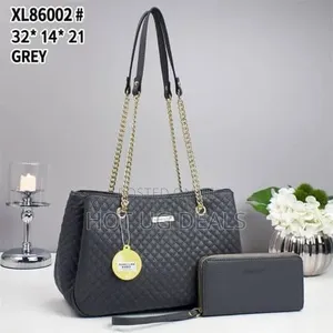 Quilted Handbag and Matching Wallet Set