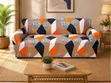 Geometric Print Stretch Sofa Cover Set (7 Seater) - 2