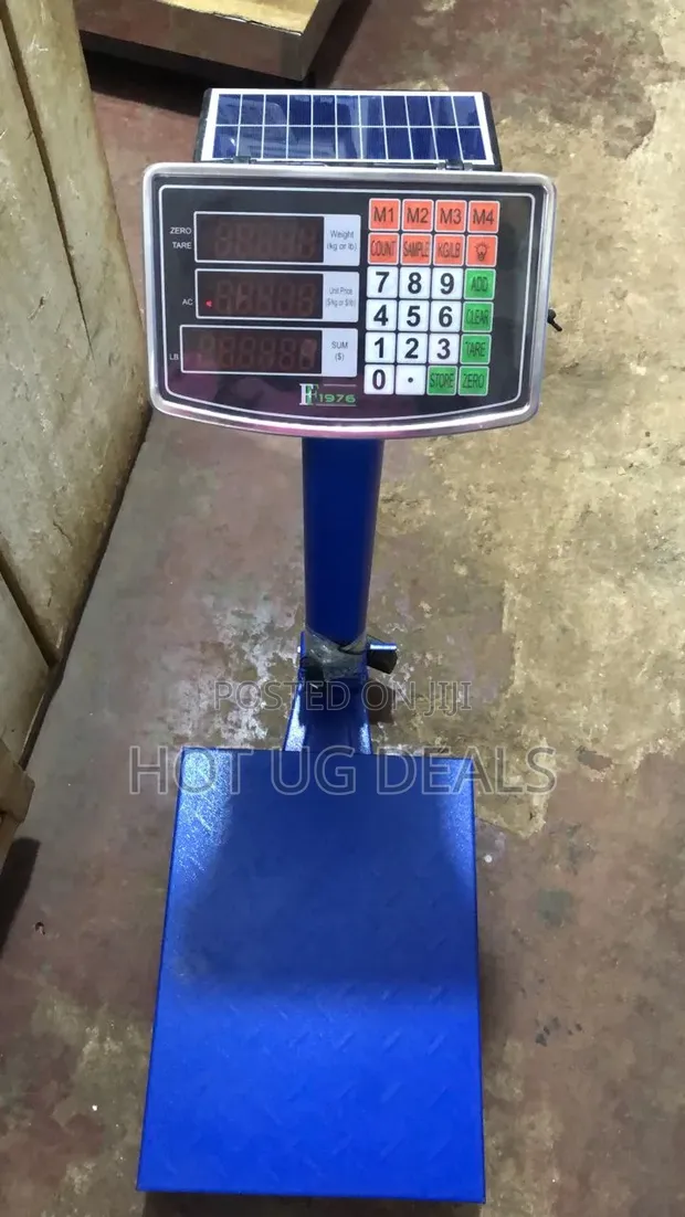 150Kg Solar Rechargeable Digital Weighing Platform Scale - 1