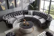 Round Chesterfield Sofa Set - Any Colour/Material - 1