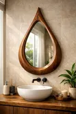 Artistic Teardrop Shaped Mirror - 2