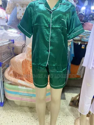 Satin Short Pyjamas - Green (L)