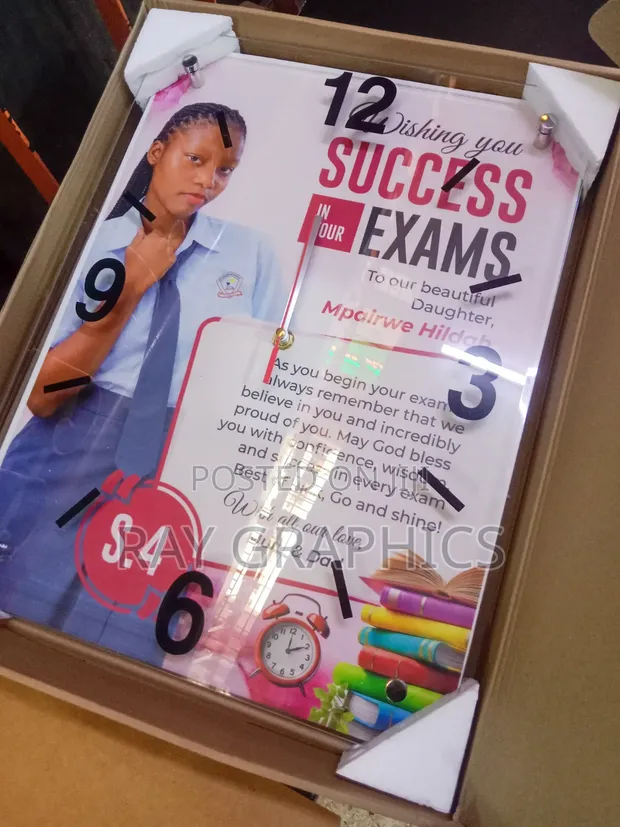 Custom Success Card Gift Clock - 1